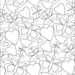 Hearts and Butterflies Pattern