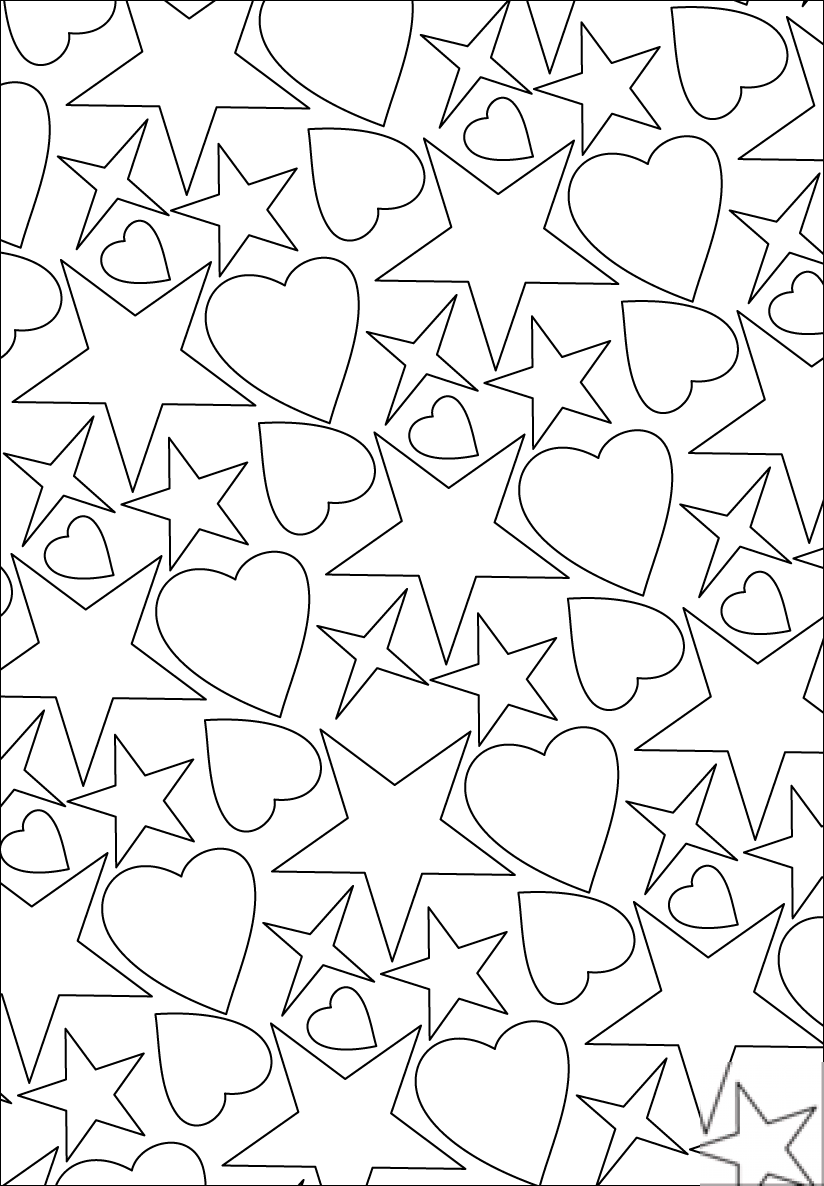 Hearts and Stars Pattern