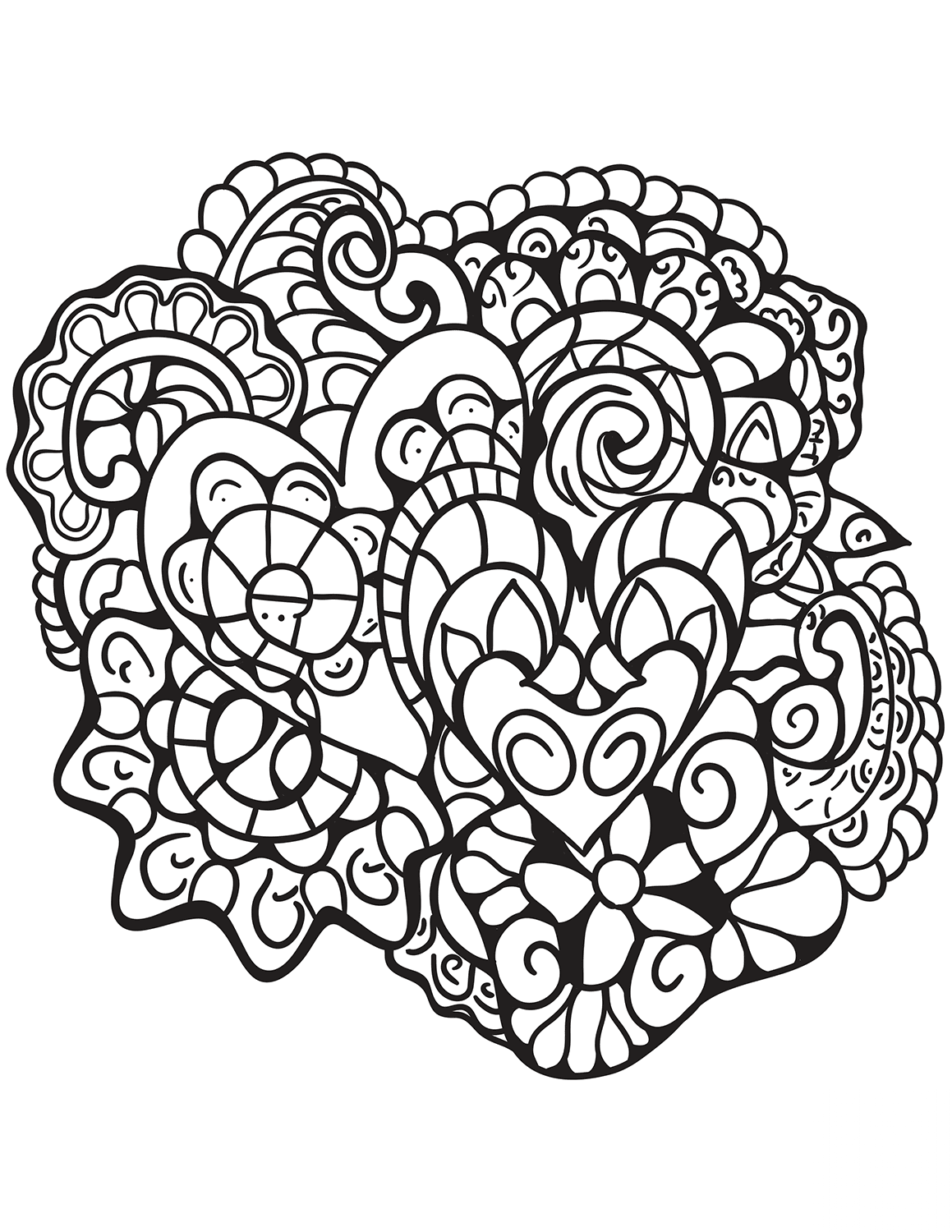 Abstract Heart Patterns