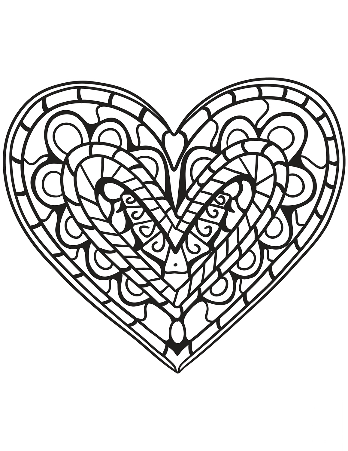 Heart Zentangle