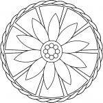 Simple Mandala with Flower