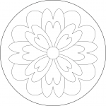 Easy Mandala with Flower