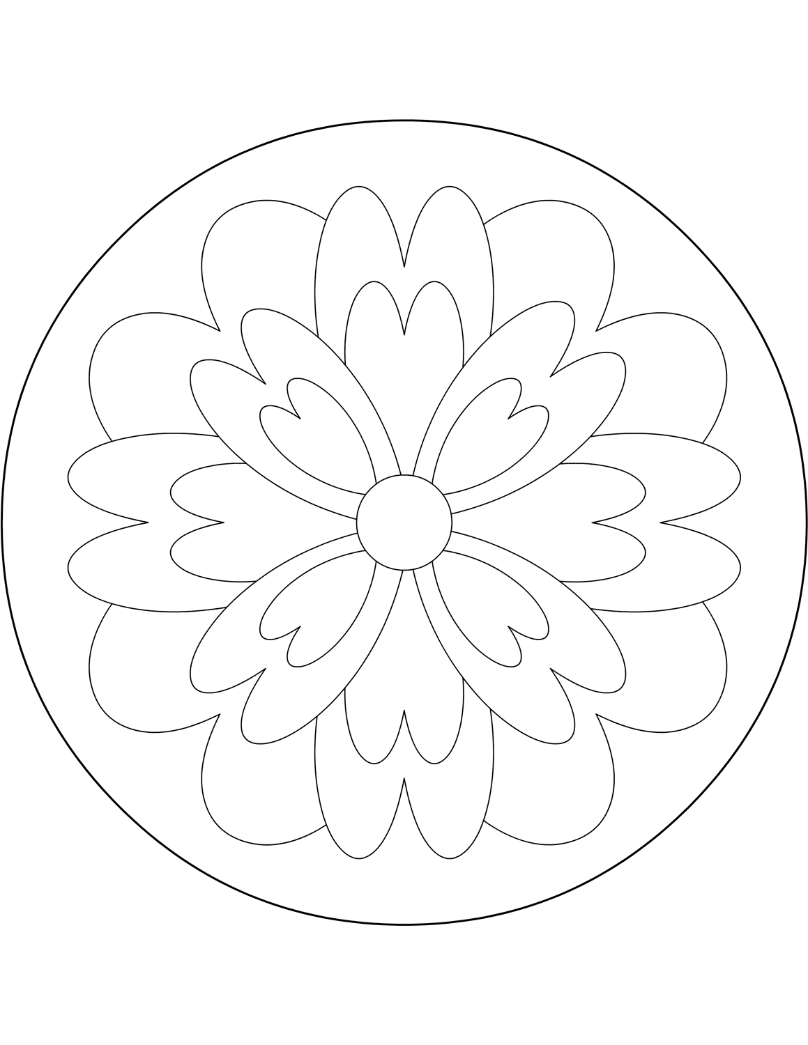 Easy Mandala with Flower