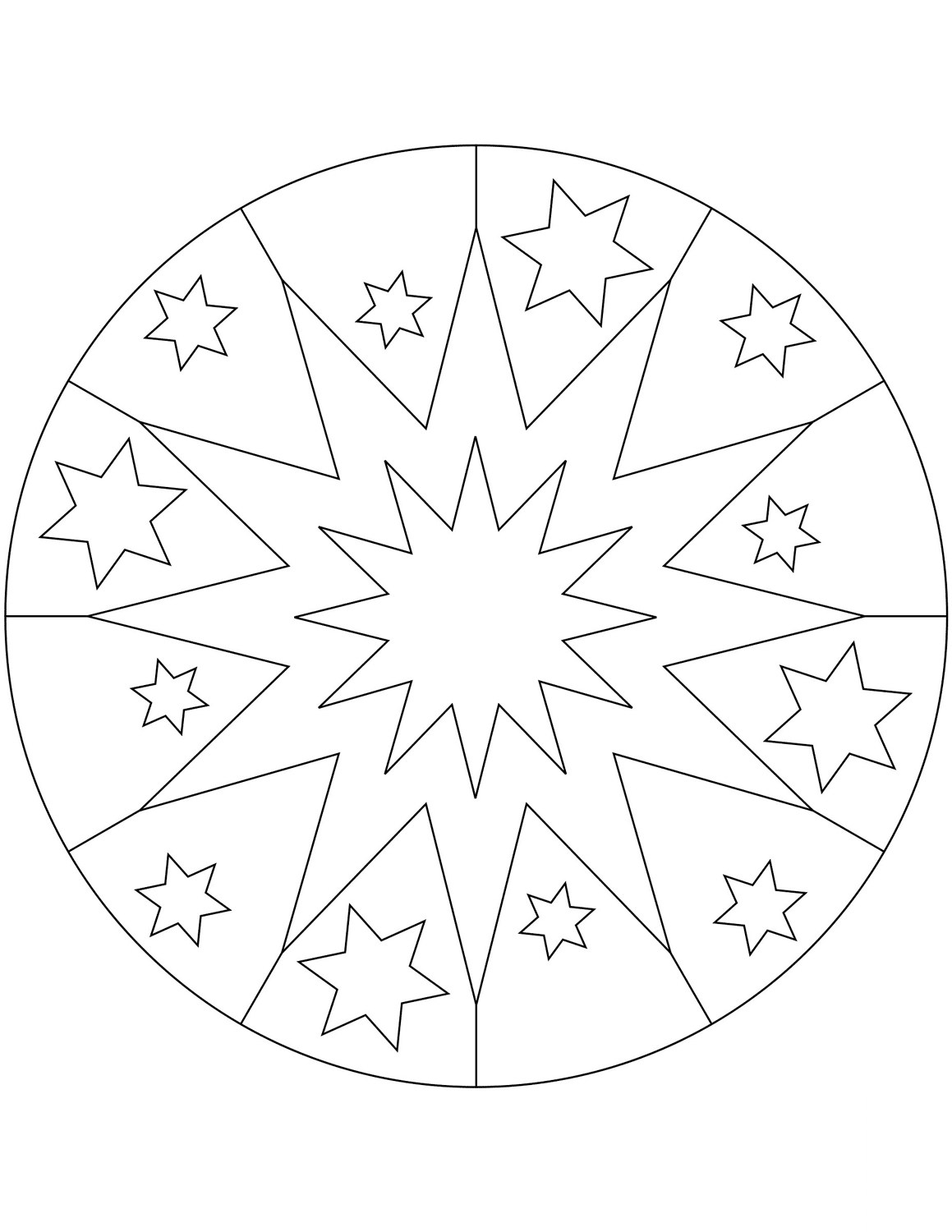 Easy Mandala with Stars