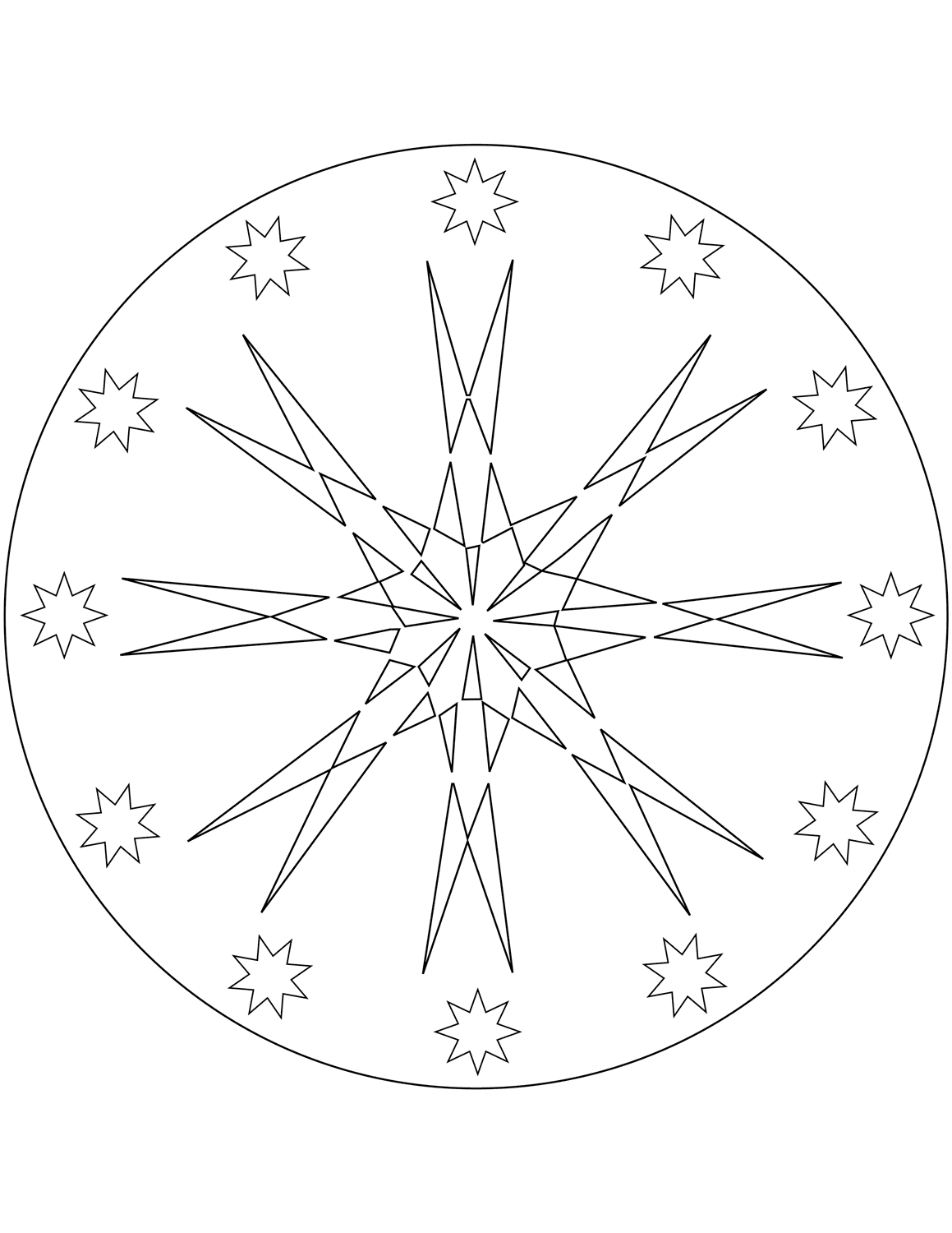 Simple Mandala with Stars