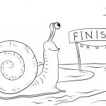 Snail Reaching Finish Line