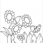 Sunflowers near the Fence