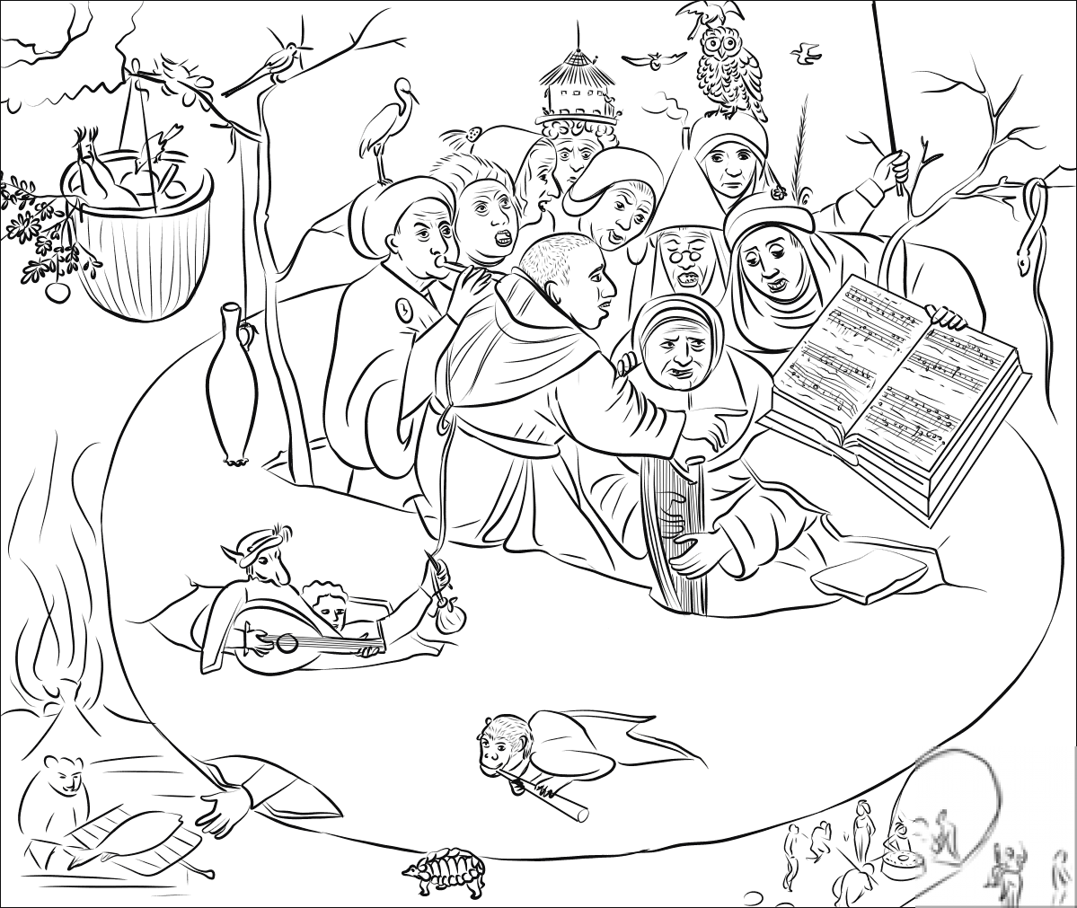 Concert in the Egg by Hieronymus Bosch