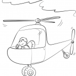 Man Piloting a Helicopter