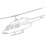 Helikopter Bell 206A Police