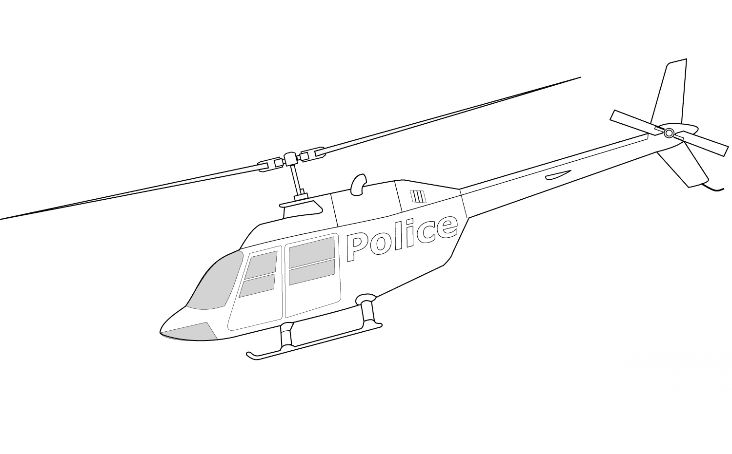 Helikopter Bell 206A Police