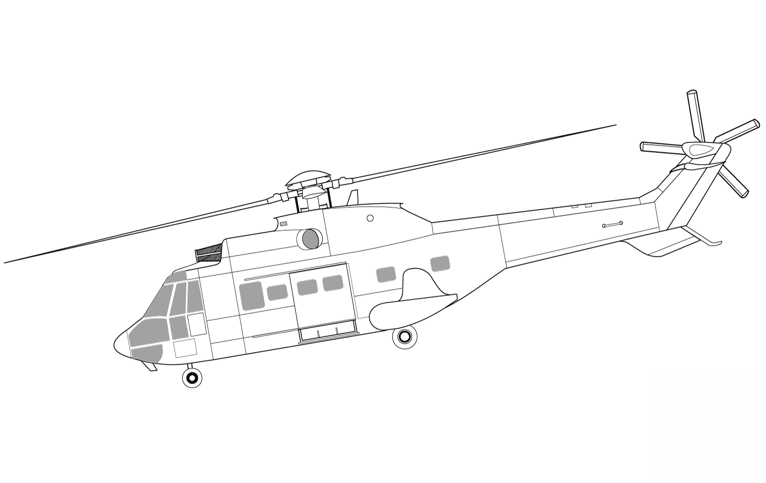 Helikopter Eurocopter AS332 Super Puma