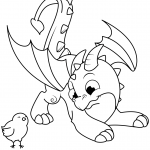 Cute Dragon and Chick