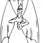 Smok trzymający świeczkę