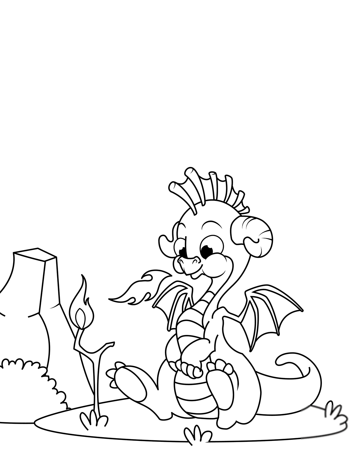 Little Dragon Breathing Fire