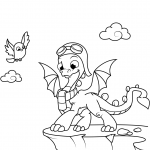 Cute Dragon Wearing Aviator's Hat...