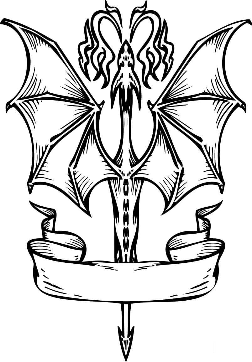 Lecący smok z banerem