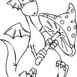 Animowany smok z grzybkiem