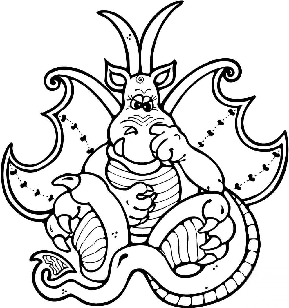 Smok dłubie w nosie