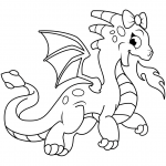 Cute Dragon Breathing Fire