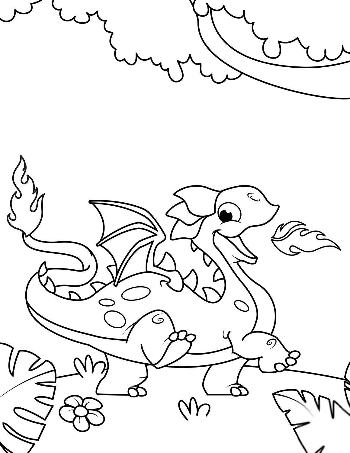 Cute Fire Breathing Dragon