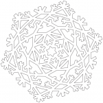 Snowflake with Many Crystals