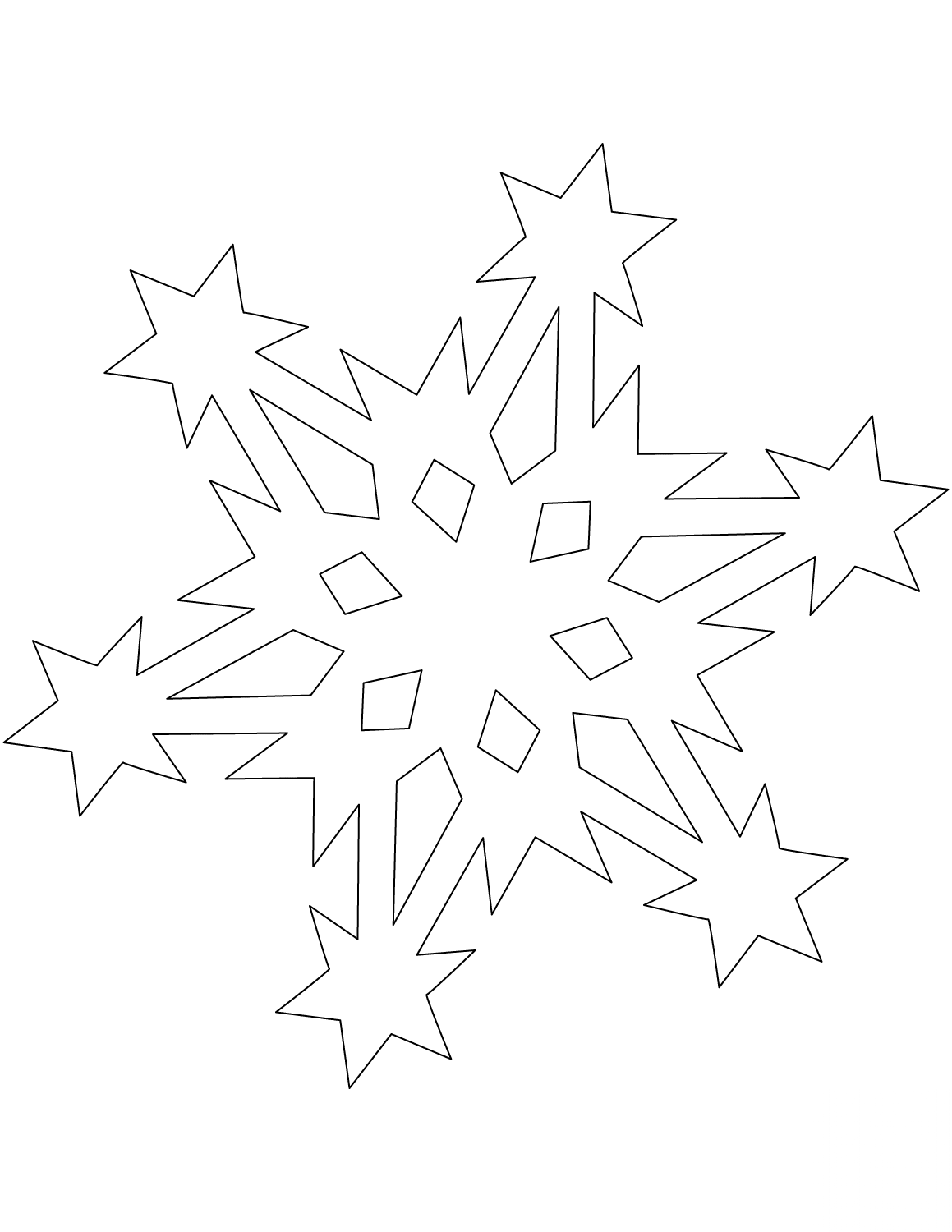 Snowflake Pattern with Stars