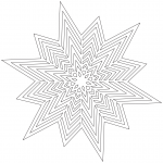 Snowflake with Thin Crystals Pattern