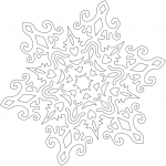 Snowflake with Baroque Pattern