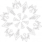 Snowflake with Abstract Pattern