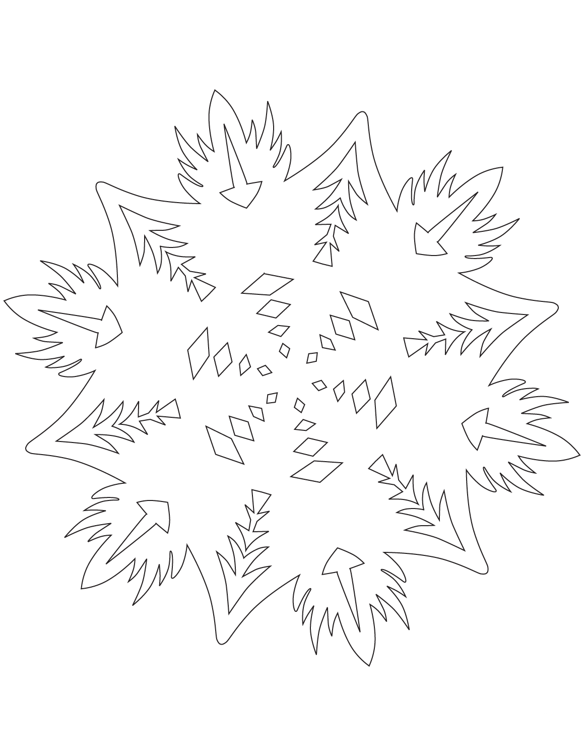 Snowflake with Abstract Pattern