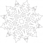 Snowflake with Santa Claus