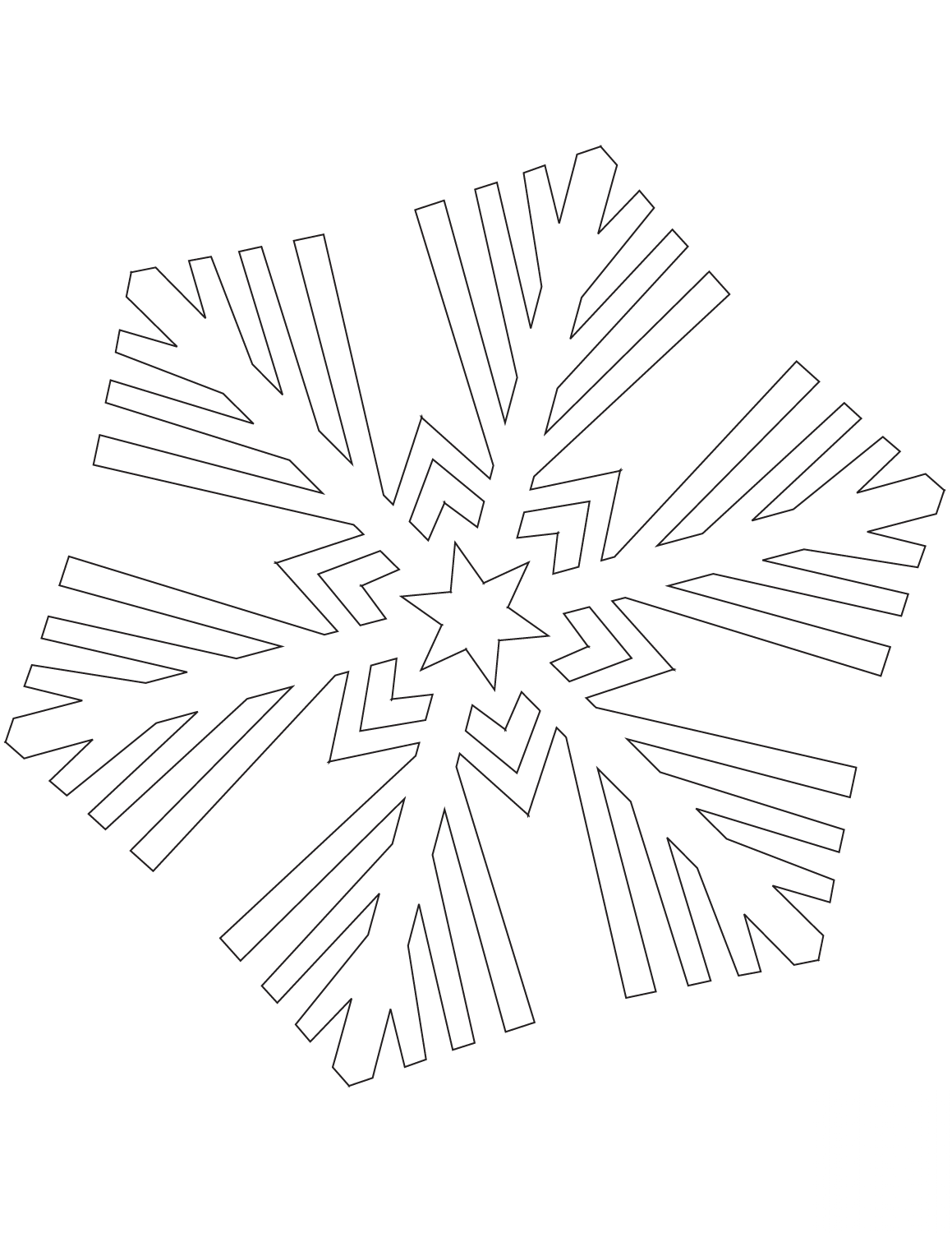 6-sided Crystal Snowflake