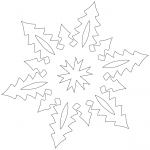 Snowflake with Tall Christmas Trees...
