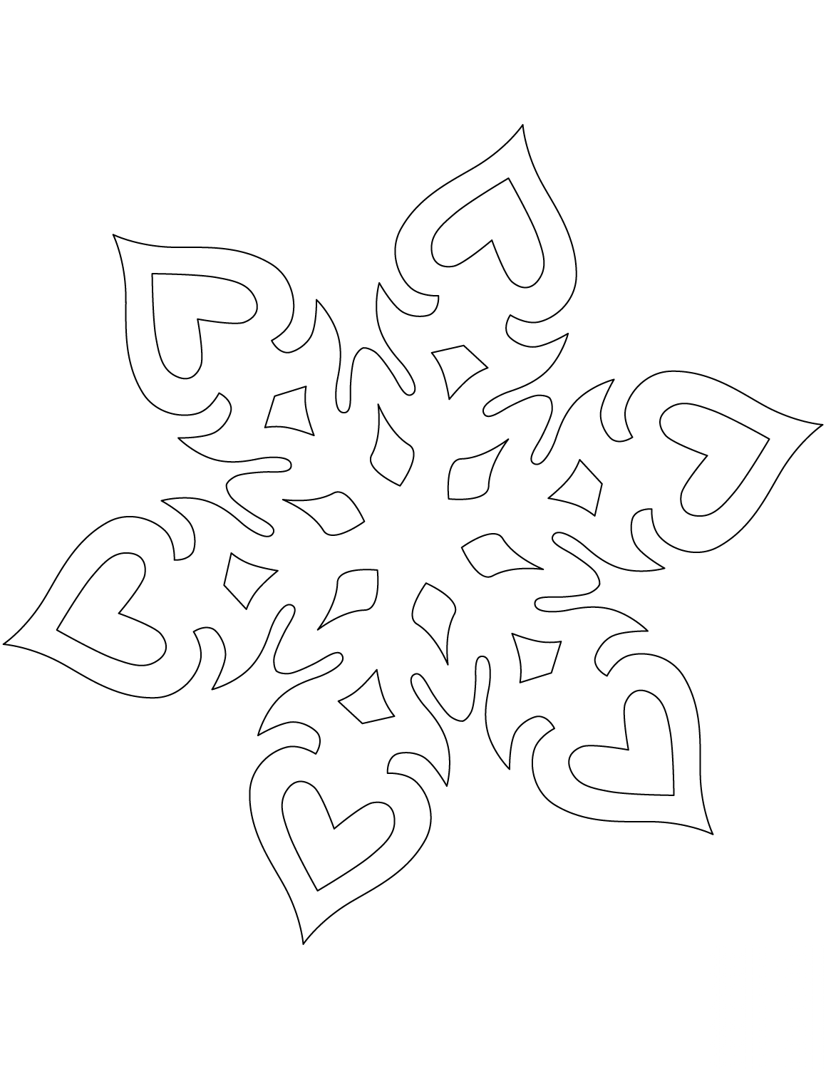 Heart Shaped Snowflake