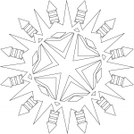 Snowflake with Firework Rocket Pattern
