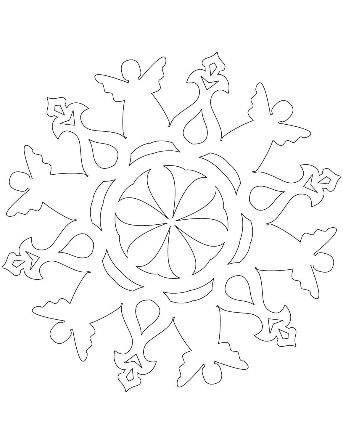 Snowflake with an Angel