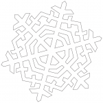 Six Pointed Crystal Snowflake