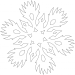 Snowflake with Burning Pattern