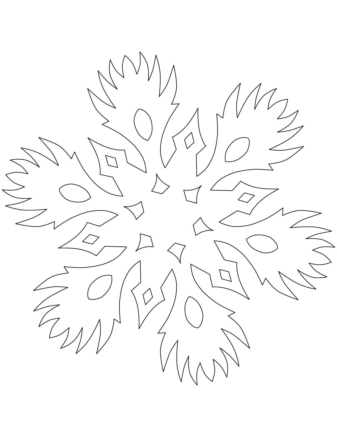 Snowflake with Burning Pattern