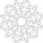 Snowflake with Bunting Flags