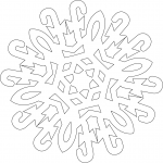 Snowflake with Caramel Cane