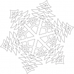 Snowflake with Bushy Christmas...