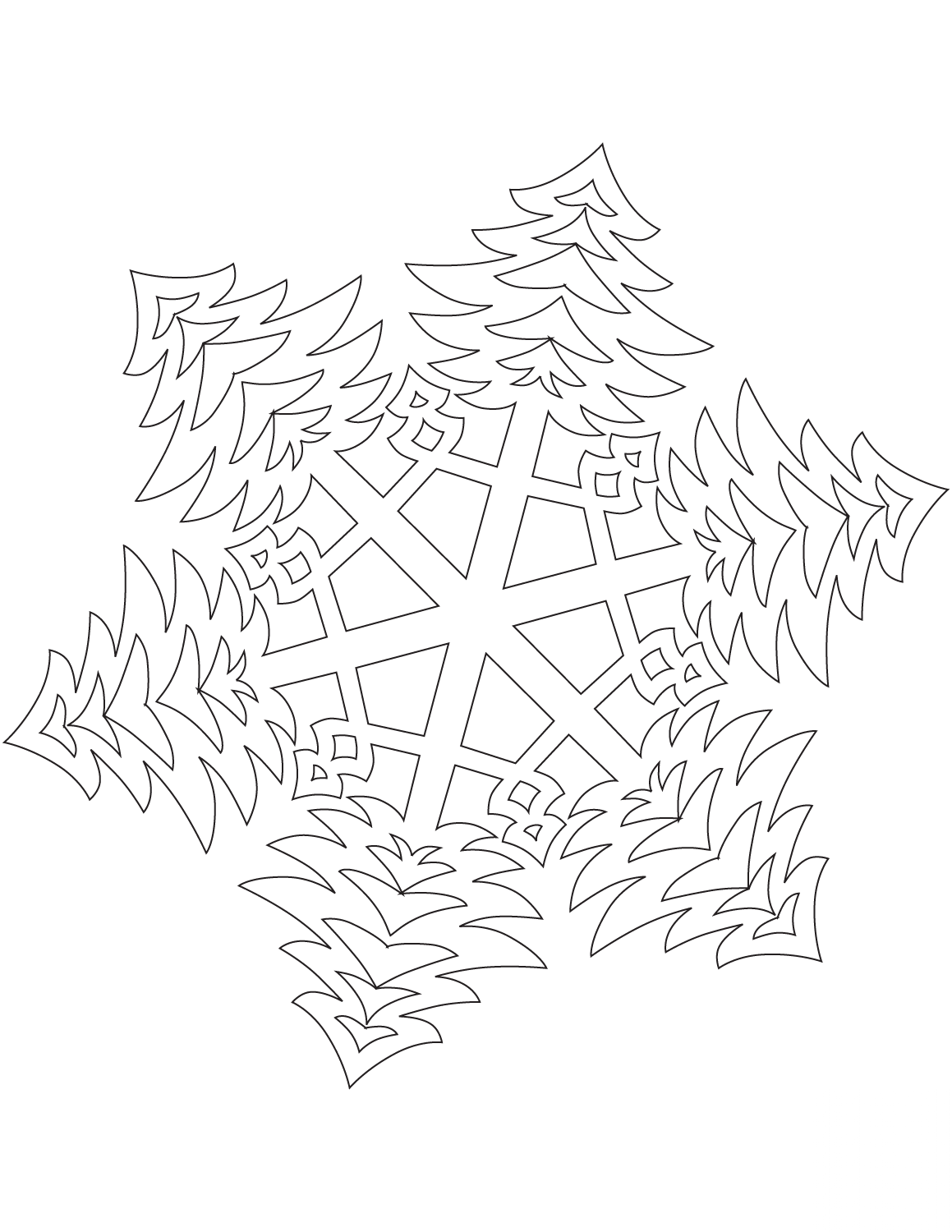 Snowflake with Bushy Christmas...