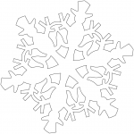 Snowflake Pattern with Snowman