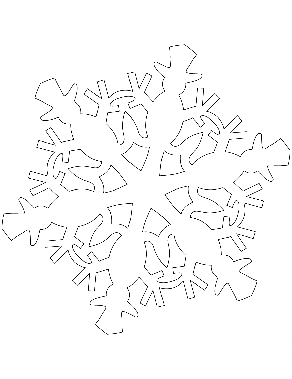 Snowflake Pattern with Snowman