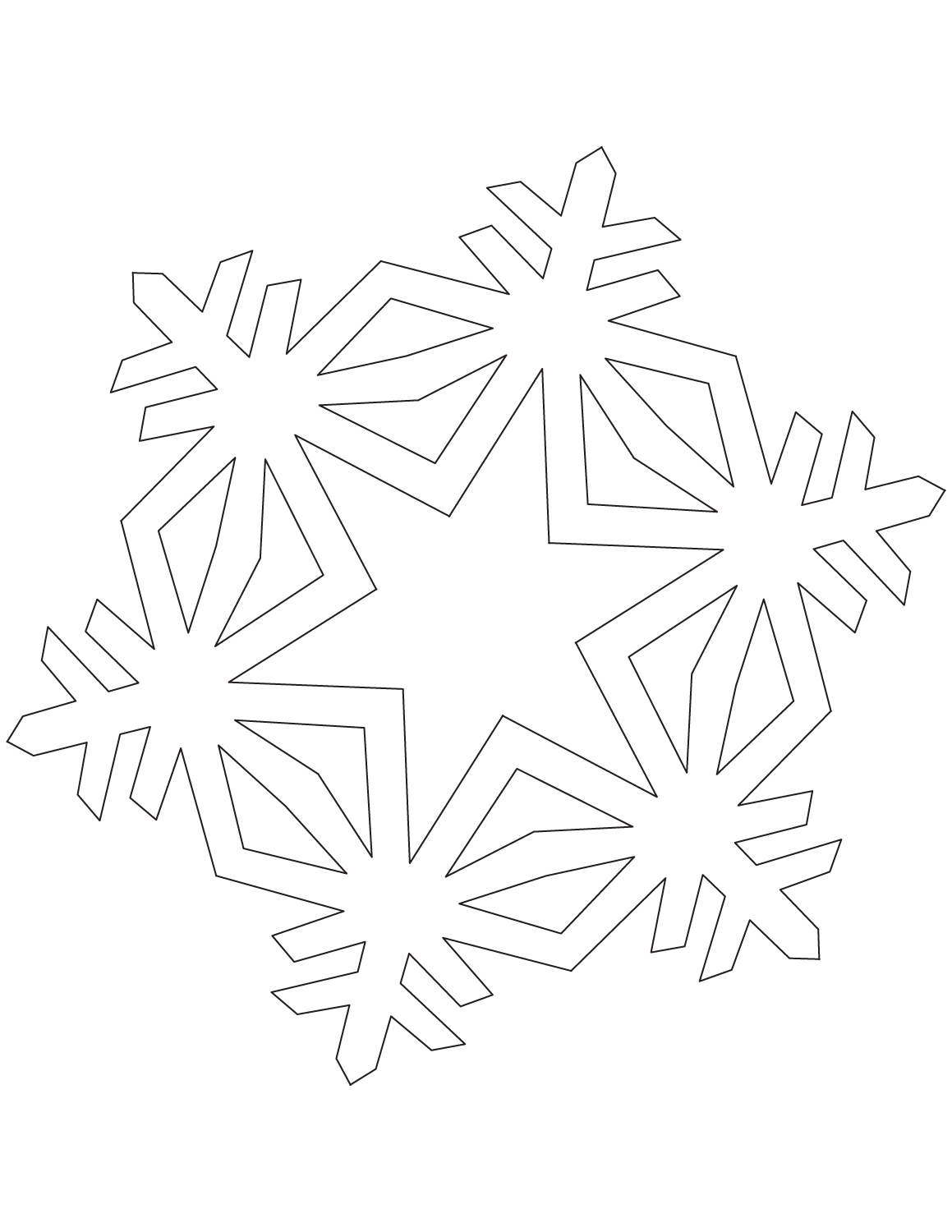 Simple Crystal Snowflake