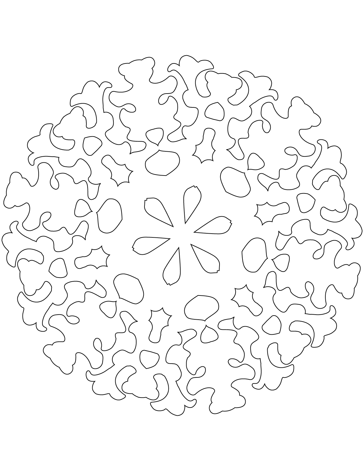Snowflake with Teddy Bear