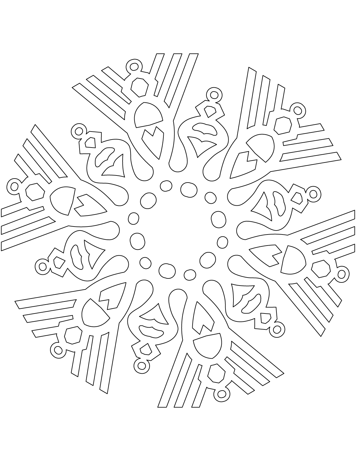 Snowflake with Christmas Ornaments