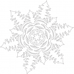 Snowflake with Christmas Tree Forest